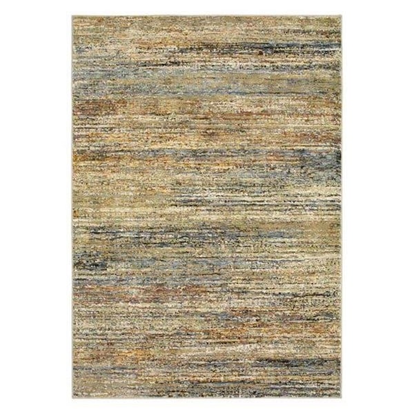 Oriental Weavers A8037J200300ST 6 ft. 7 in. x 9 ft. 6 in. Rectangle Atlas Area Rug; Gold & Green A8037J200300ST - main